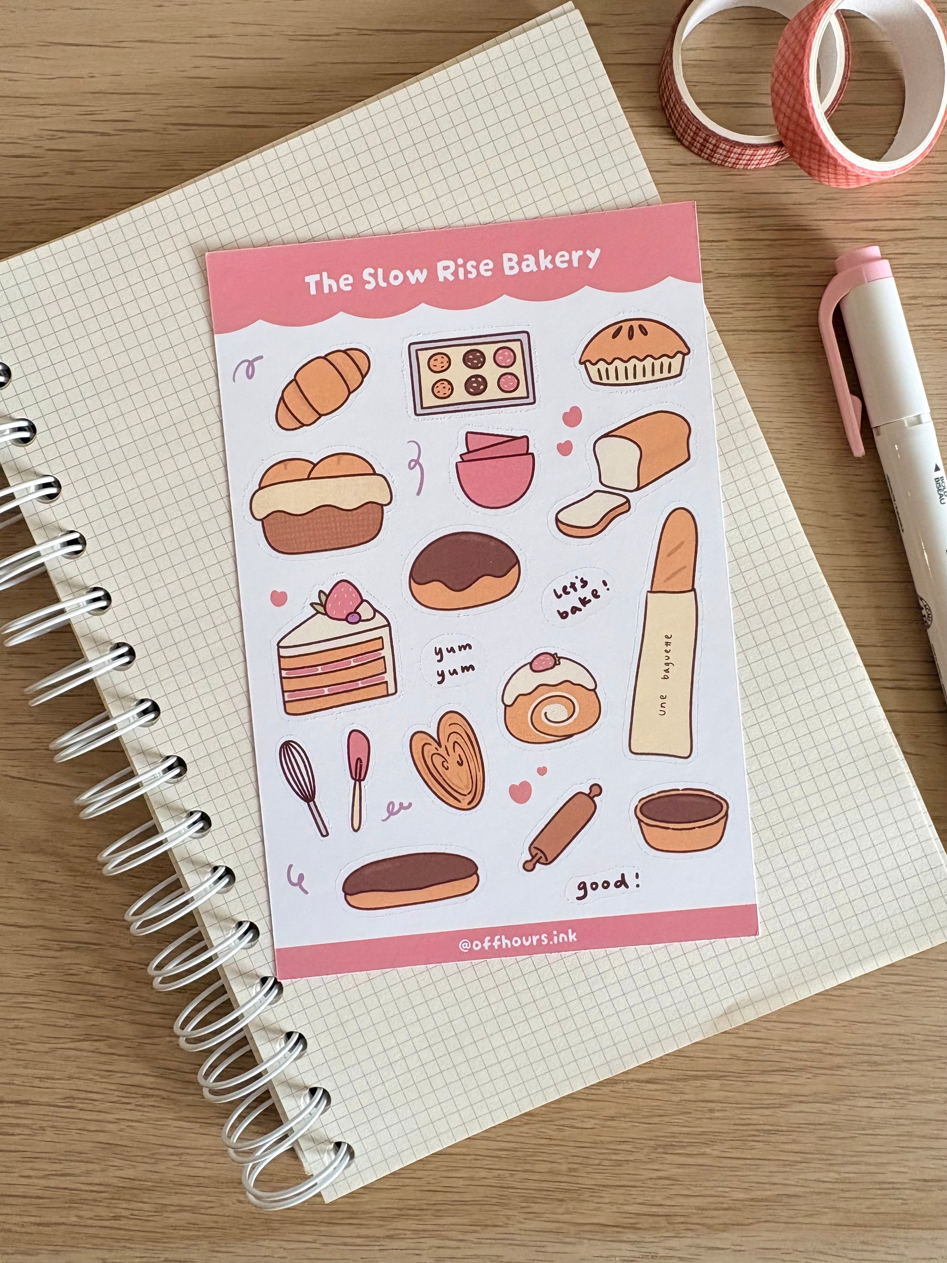 Slow Rise Bakery Sticker Sheet - Off Hours Ink