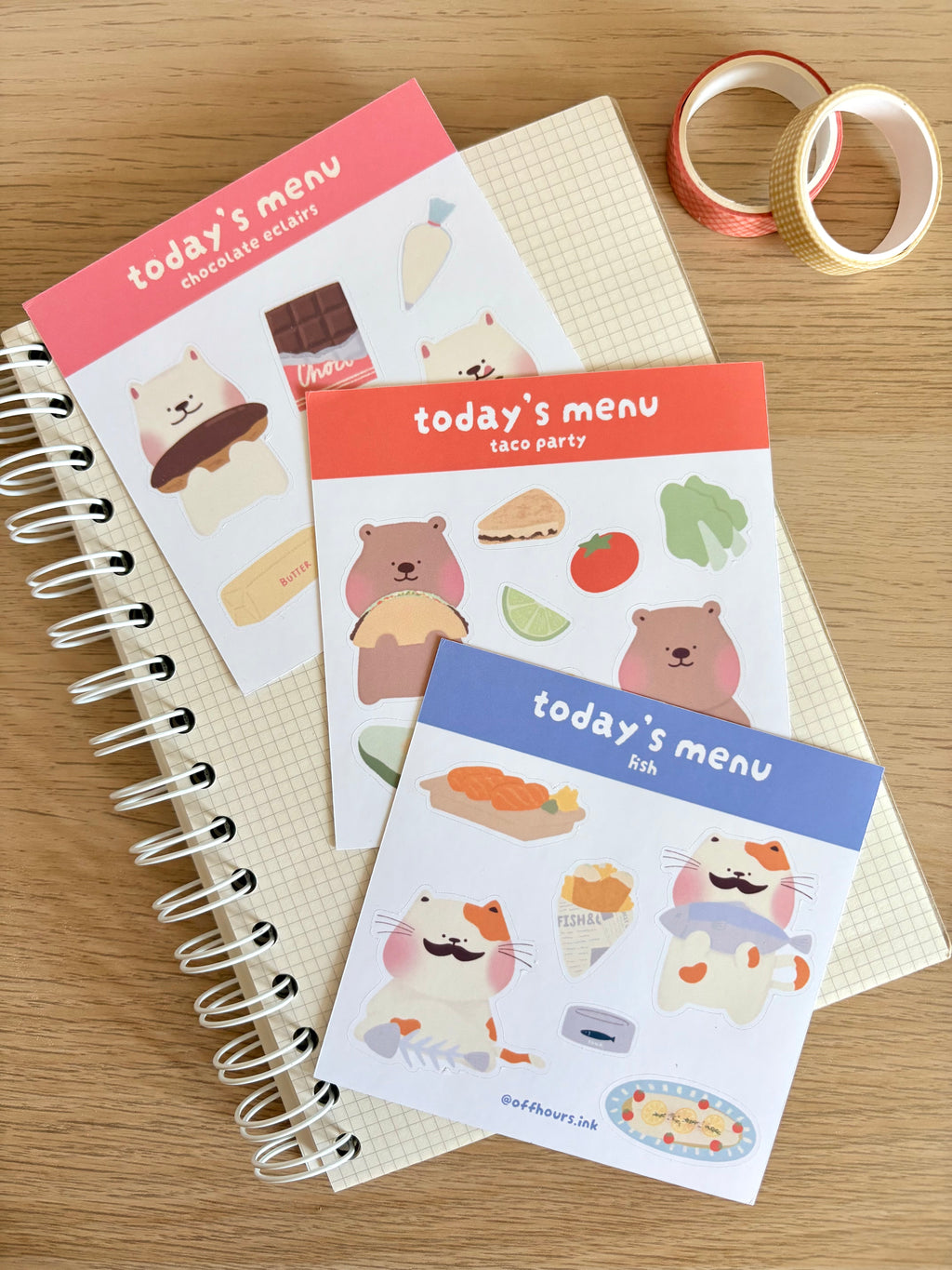 Today’s Menu Sticker Sheet - Off Hours Ink
