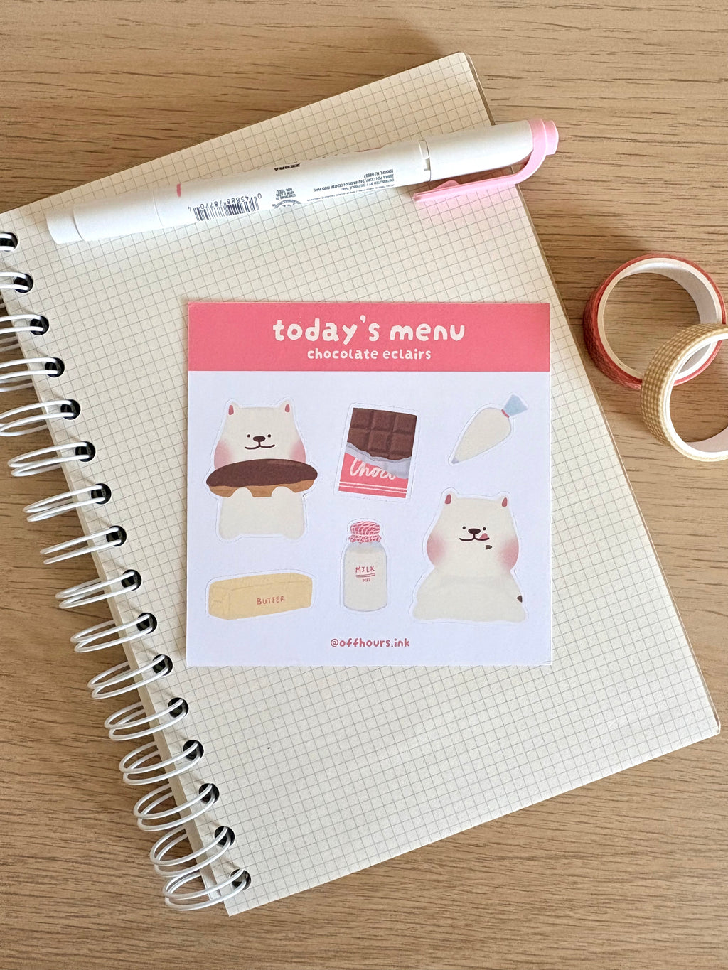 Today’s Menu Sticker Sheet - Off Hours Ink