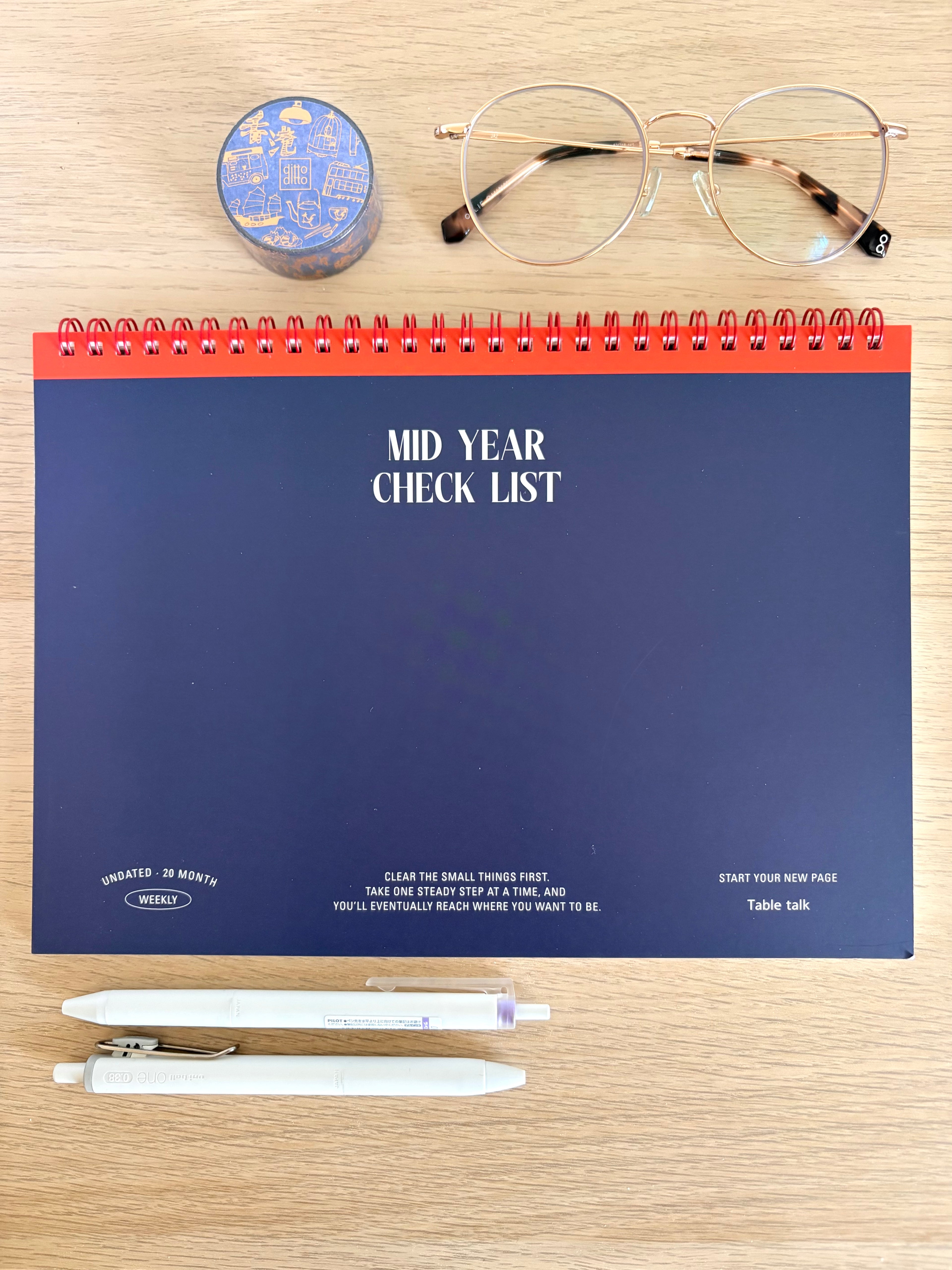 Undated Mid Year Weekly Planner - Table Talk