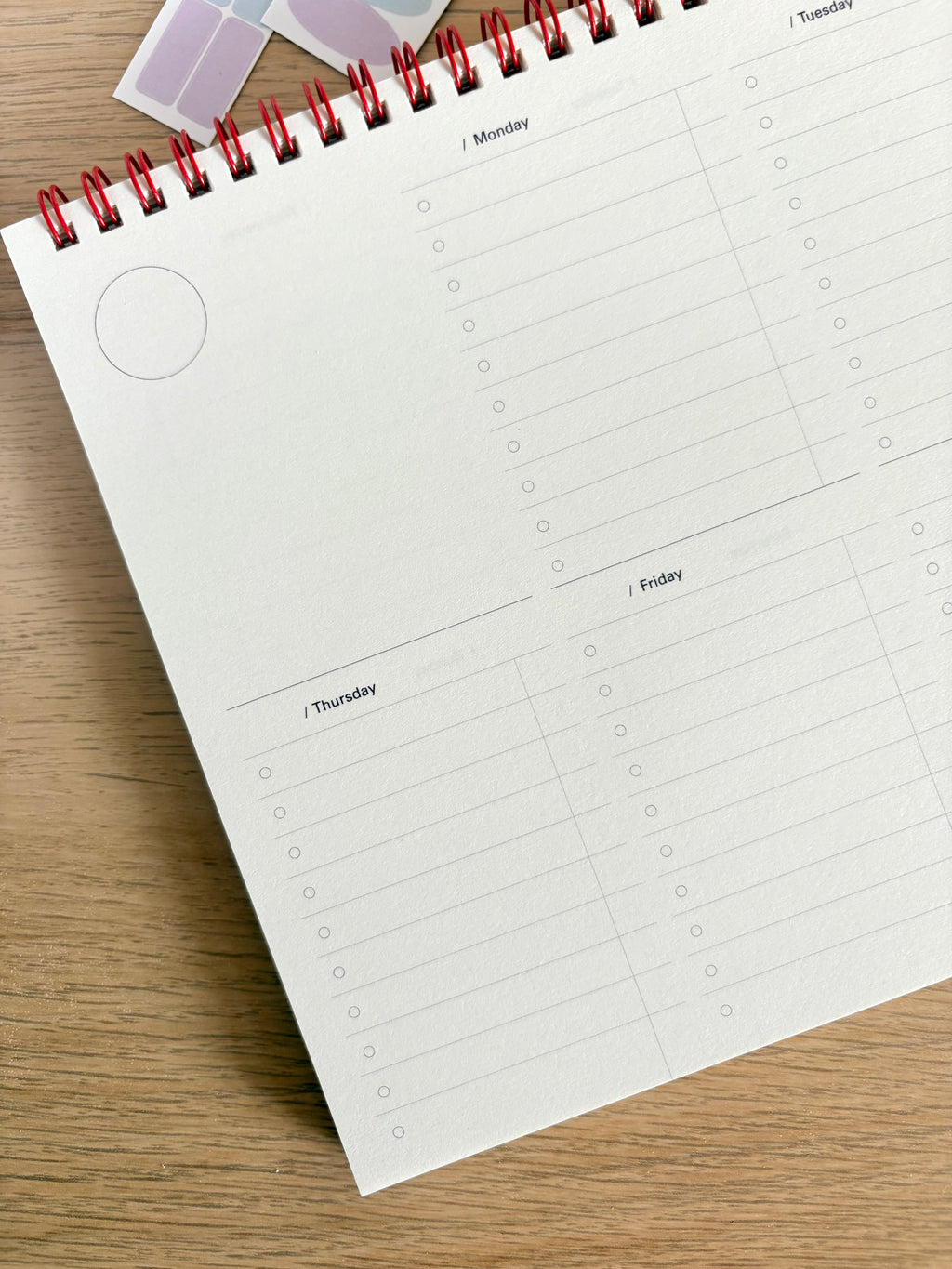 Undated Mid Year Weekly Planner - Table Talk