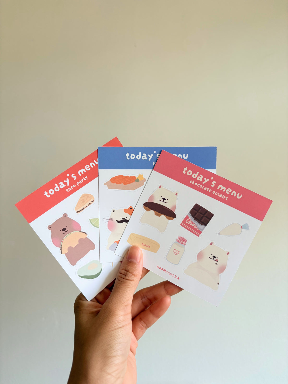 Today’s Menu Sticker Sheet - Off Hours Ink